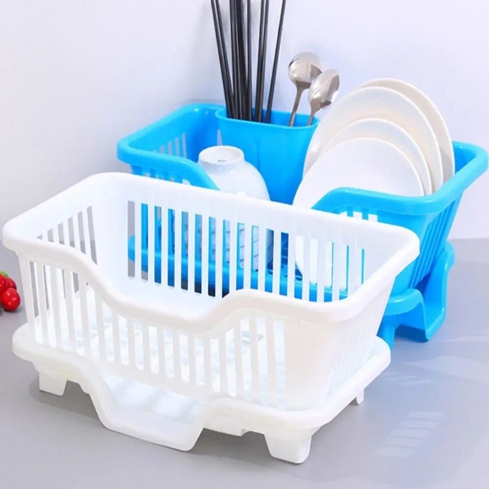 Dish Drying Rack – Integrated Drainage Kitchen Organizer