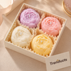 Rose Flower Scented Candles – Pack of 4