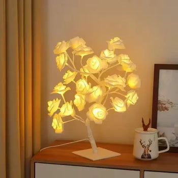Rose LED Lamp for Home Decor - Artificial Flower Light - Clarify.pk