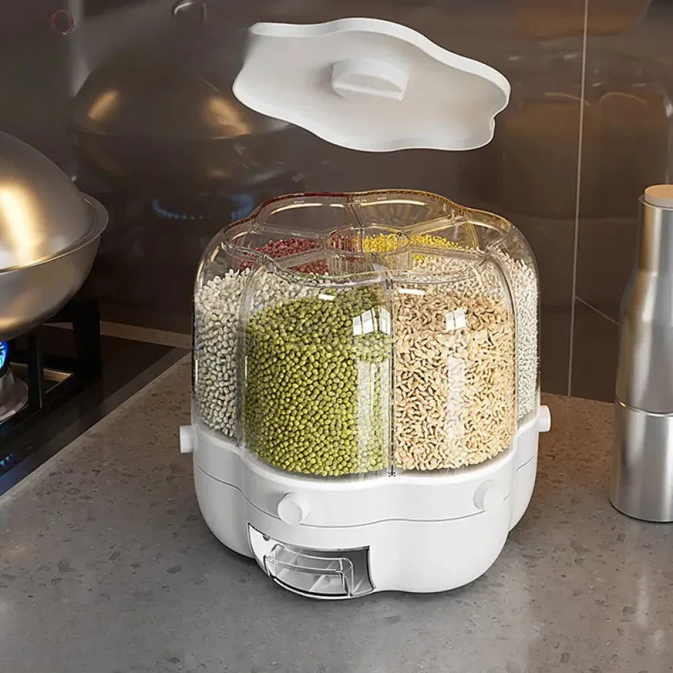 Rotating Rice Dispenser with 360° Rotation
