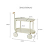 Luxury Oval Serving Trolley with Wheels – 2 Tier Coffee Cart - Clarify.pk