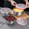 Stainless Steel Food Storage Bowls – Airtight Set of 3