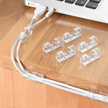 Pack of 4 Self Adhesive Wire Holder Cable Clips - Clarify.pk