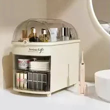 Dustproof Cosmetic Storage Case - Durable Plastic Organizer