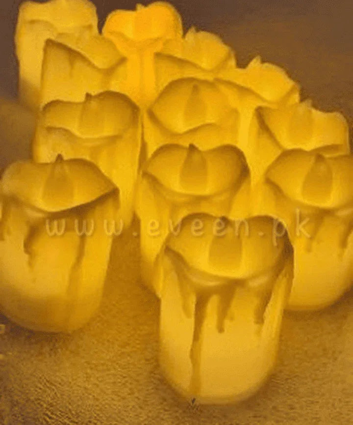 Set of 2 Flameless Tea Lights with Realistic Glow - Clarify.pk