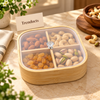 Square Wooden Dry Fruit Box with 4 Compartments