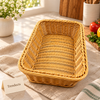 Rectangular Cane Serving Basket for Dining & Storage