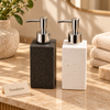 Square Glass Soap Dispenser for Bathroom & Kitchen