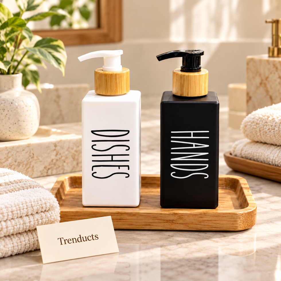 Minimal Glass Soap Dispenser for Bathroom & Kitchen