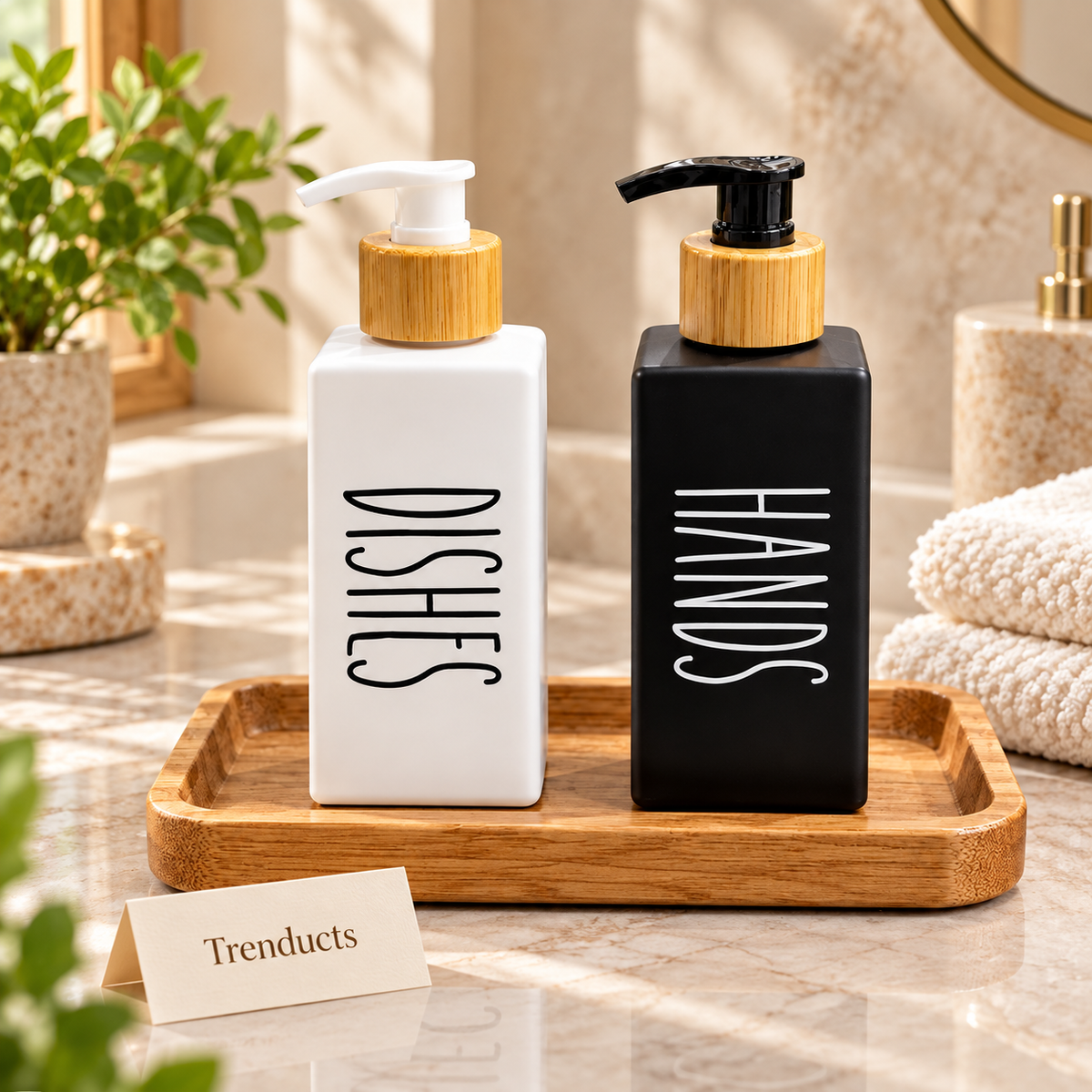 Minimal Glass Soap Dispenser for Bathroom & Kitchen