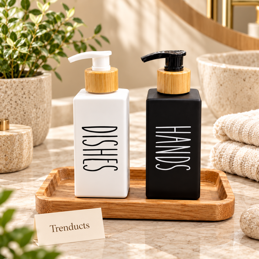 Minimal Glass Soap Dispenser for Bathroom & Kitchen