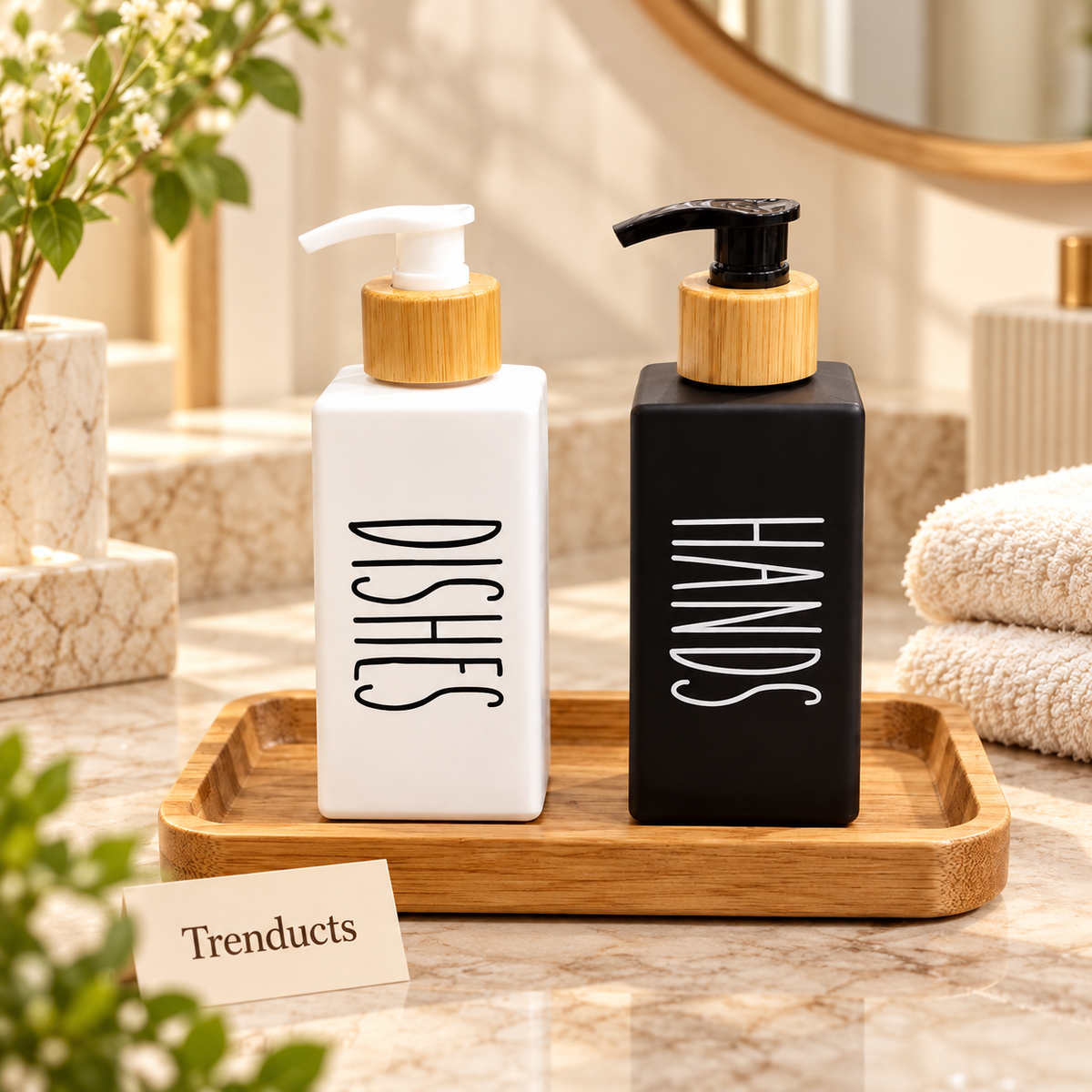 Minimal Glass Soap Dispenser for Bathroom & Kitchen