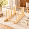 7-Slot Wooden Plate Stand