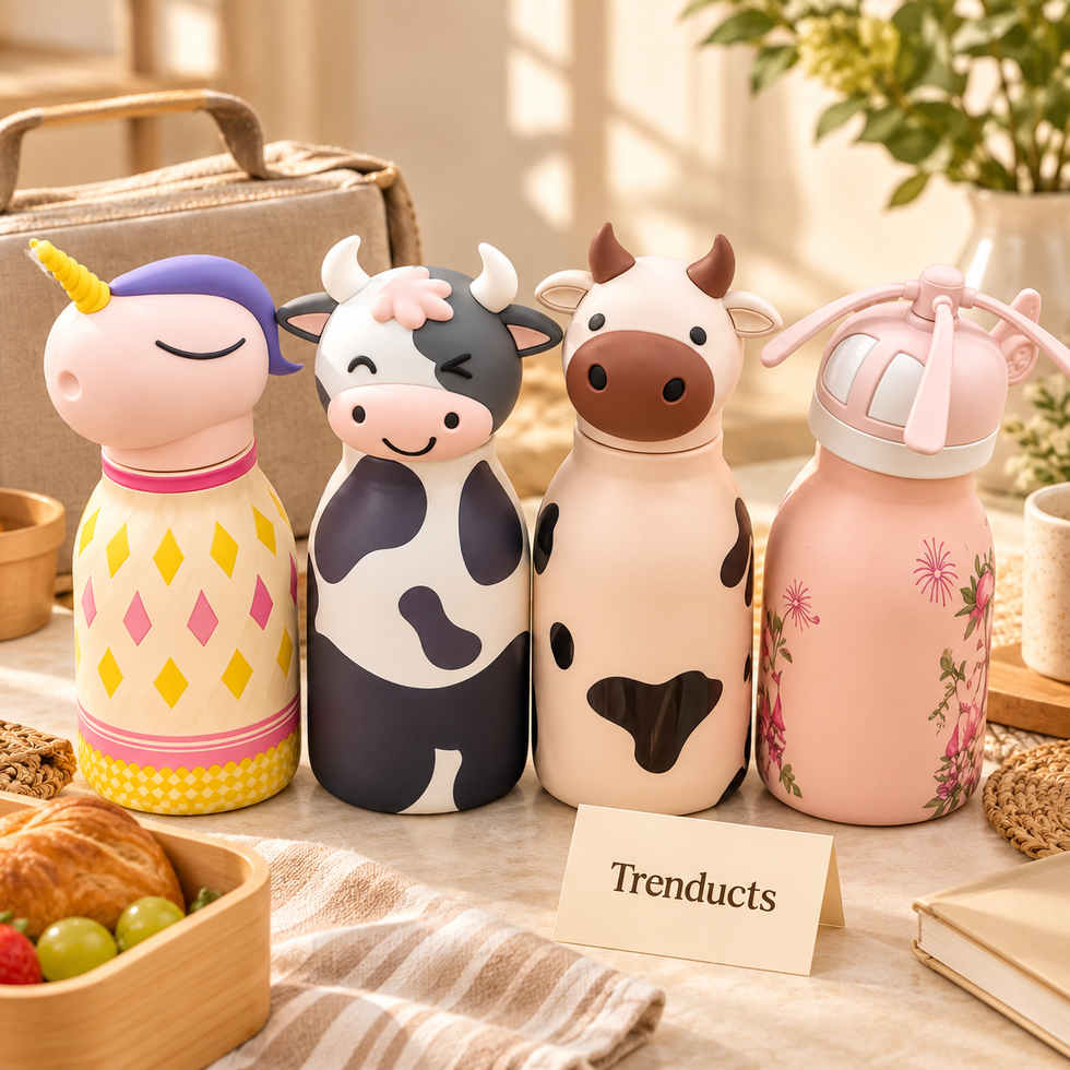 450ml Stainless Steel Bottle with Straw Brush (Random Color)