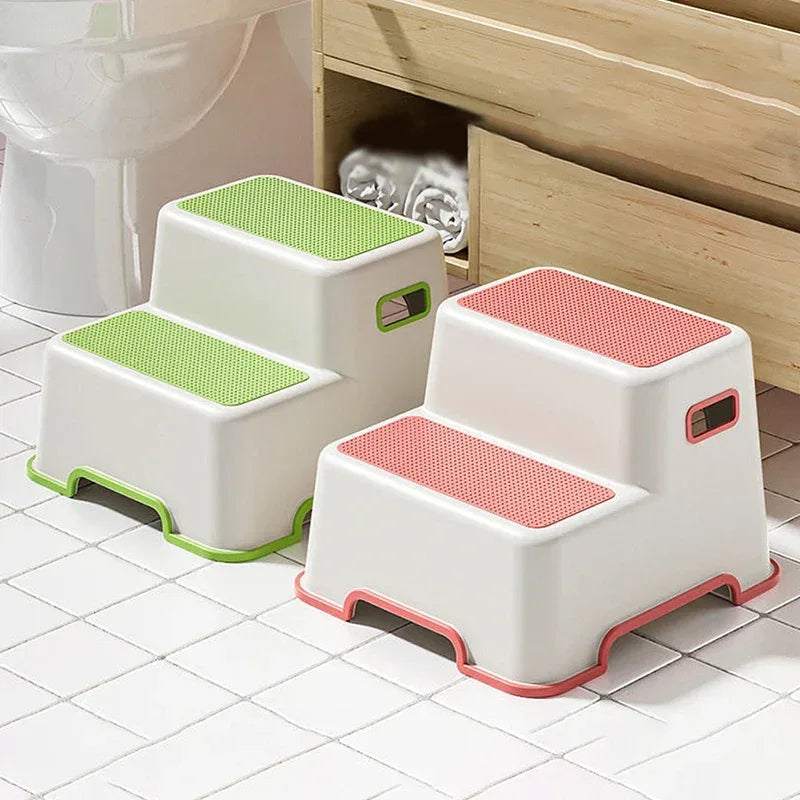 Non-Slip Step Stool for Bathroom with Handles