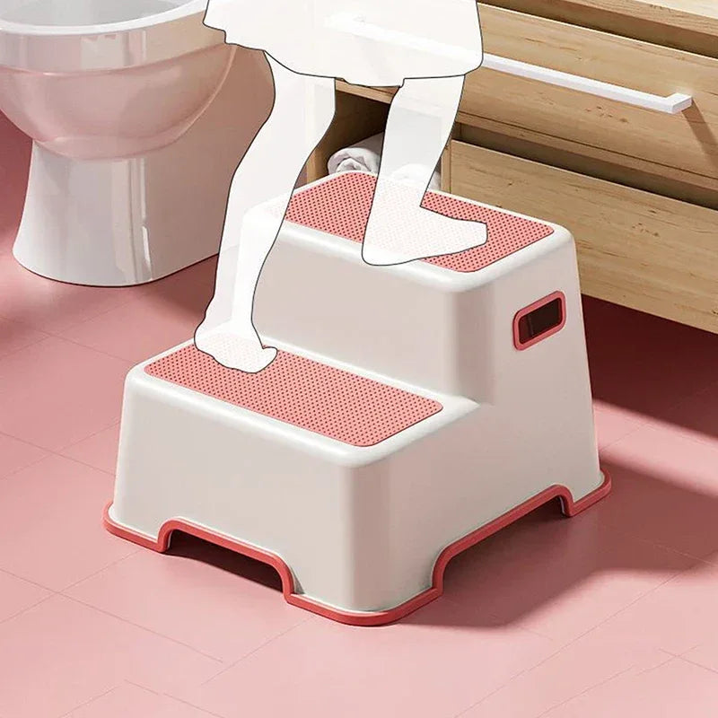 Non-Slip Step Stool for Bathroom with Handles