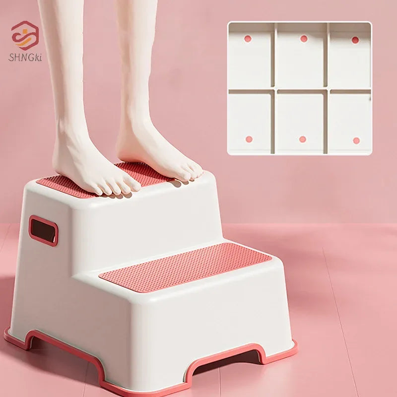 Non-Slip Step Stool for Bathroom with Handles