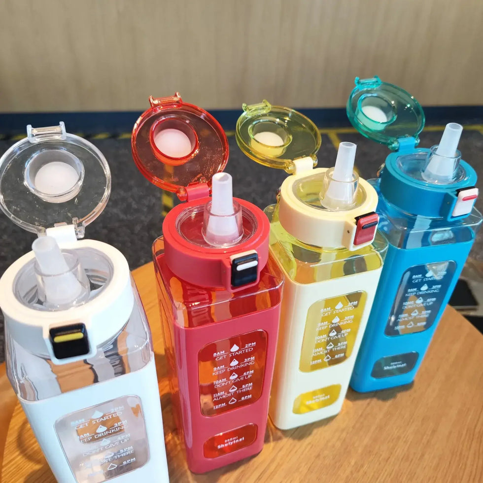 ٹائمر کے ساتھ 900ml لیک پروف پانی کی بوتل