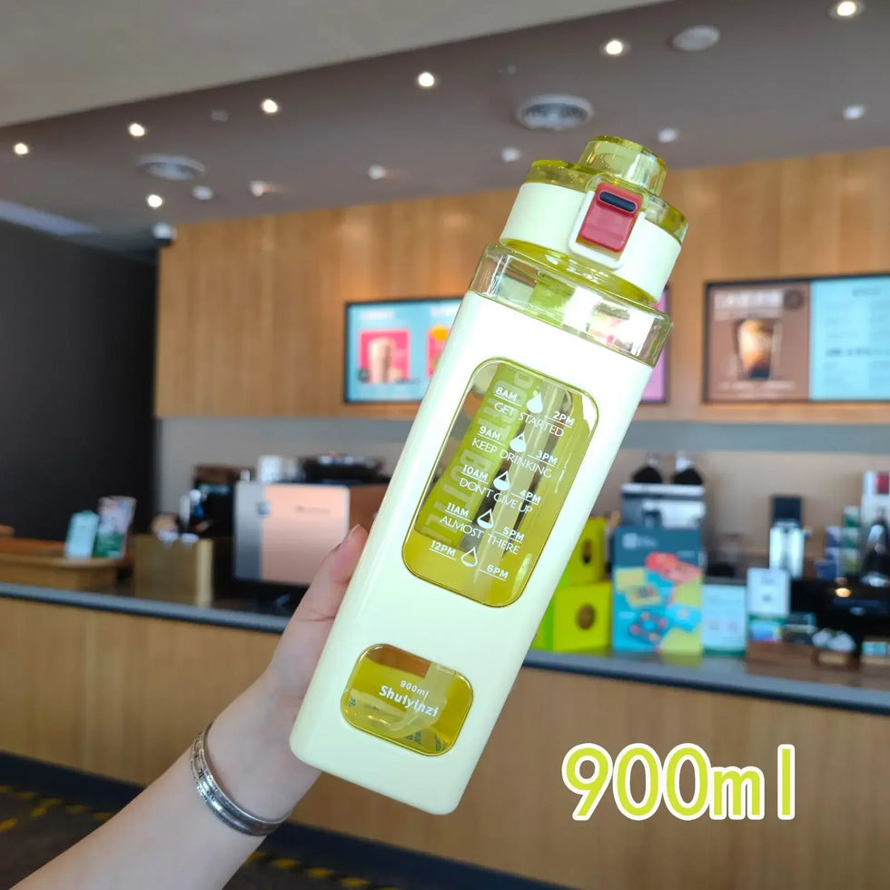 ٹائمر کے ساتھ 900ml لیک پروف پانی کی بوتل