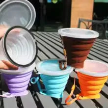 Silicone Foldable Cup for Kids - Portable Water Bottle