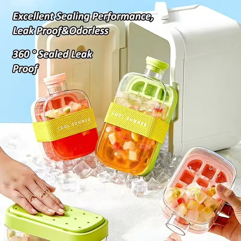 Silicone Ice Cube Tray with Straw - Leakproof