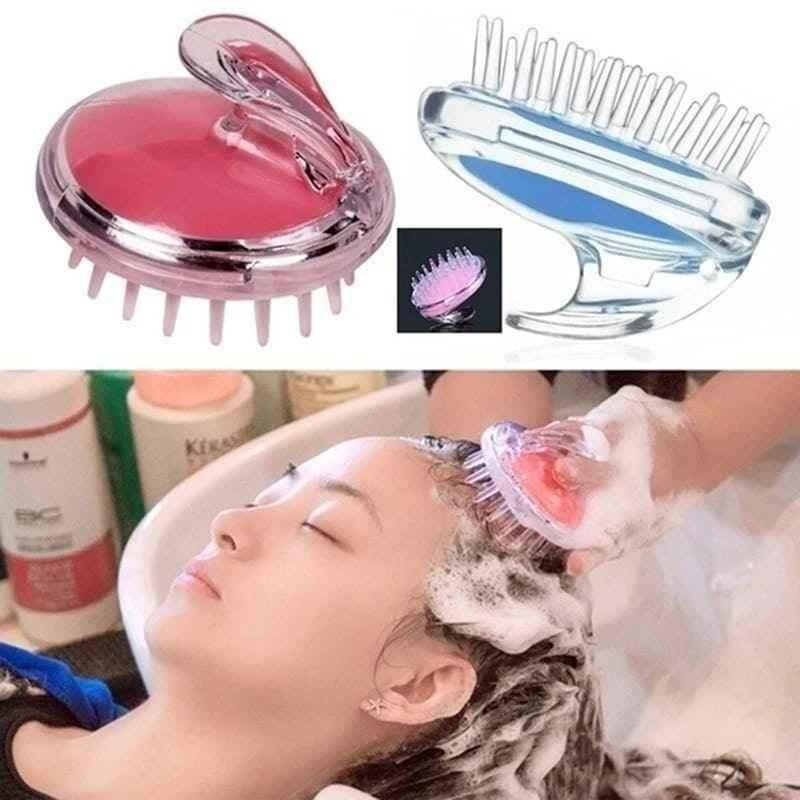 Silicone Scalp Massage Brush with Soft Bristles