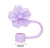 Set of 3 Silicone Straw Toppers Floral Design - Clarify.pk