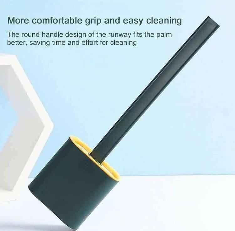 Silicone Toilet Brush Set with Holder - Clarify.pk