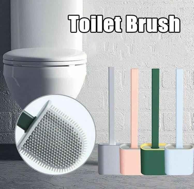 Silicone Toilet Brush Set with Holder - Clarify.pk