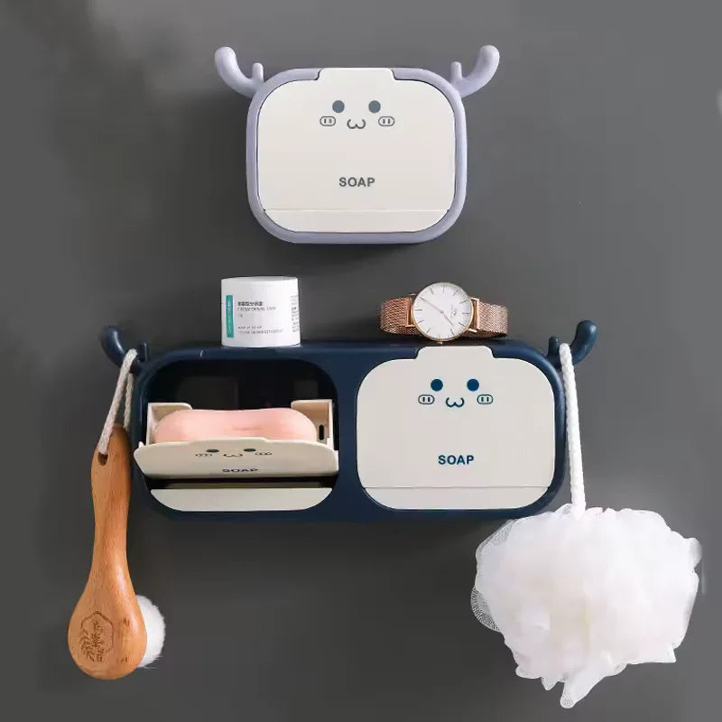 Single Box Wall Mounted Soap Holder Cute Design - Clarify.pk