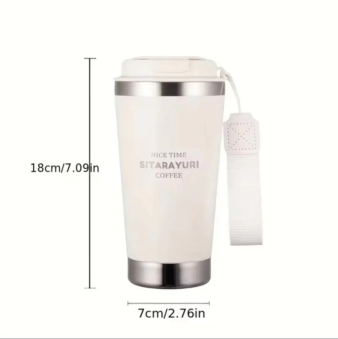 500ml Hot and Cold Water Bottle with Strap - Clarify.pk