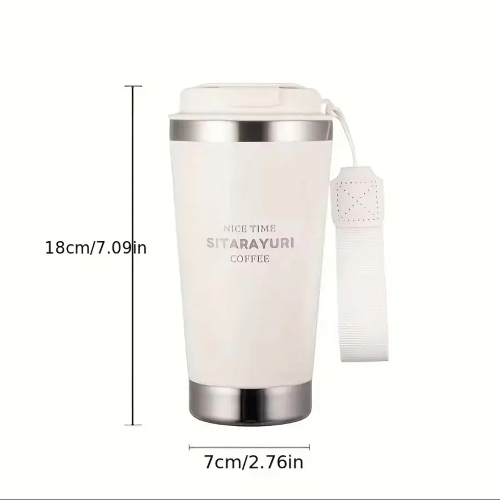 500ml Hot and Cold Water Bottle with Strap - Clarify.pk