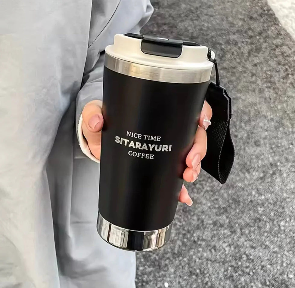 پٹے کے ساتھ 500ml گرم اور ٹھنڈے پانی کی بوتل