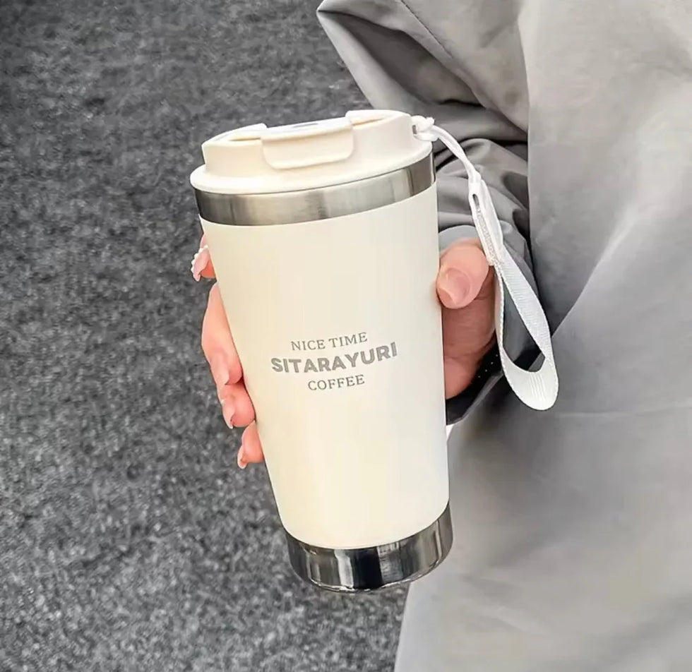 پٹے کے ساتھ 500ml گرم اور ٹھنڈے پانی کی بوتل