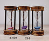 3 Minute Hourglass Sand Timer with Rustic Wood Finish Frame