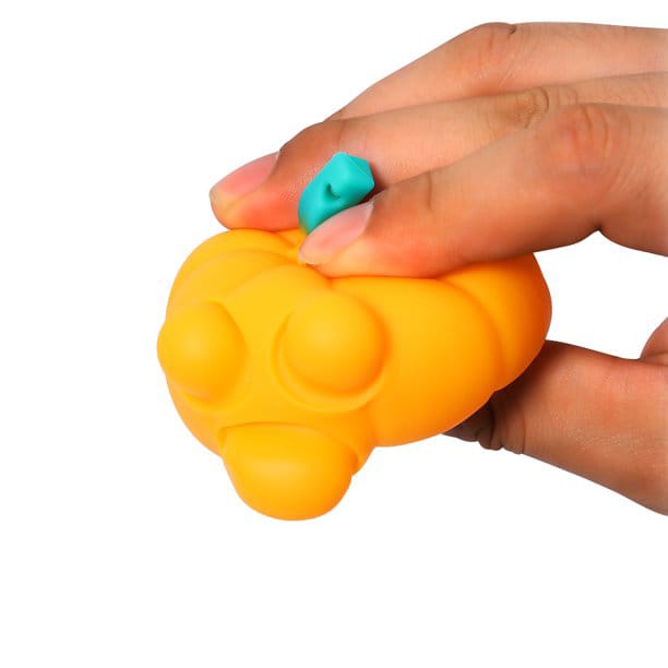 Orange Bubble-Pop Pumpkin Squeeze Fidget Toy