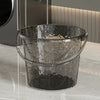 Acrylic Water Bucket with Handle - Textured Clear Design