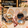 Glitter Cosmetic Pocket Mirror - Round with Twisted Handle and Scarf (each)