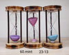 60 Minute Hourglass Sand Timer with Rustic Wood Finish Frame