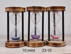 10 Minute Hourglass Sand Timer with Rustic Wood Finish Frame