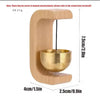 Wooden Door Chime Bell with Brass-Tone Bell for Entrance Door