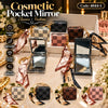 Checkered Cosmetic Pocket Mirror - Square with Scarf Keychain (each)
