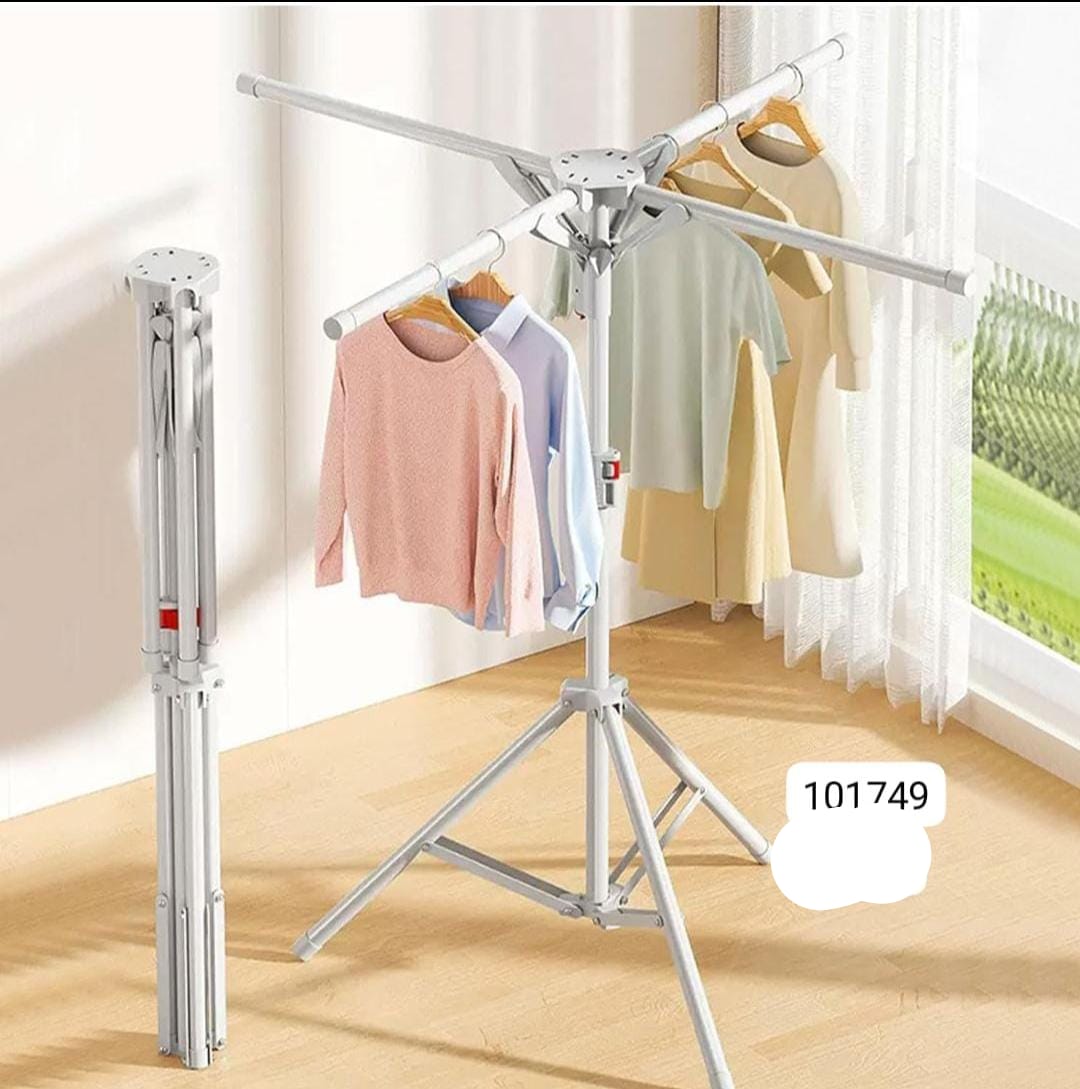 Standing Cloth Drying Rack - Foldable Tripod