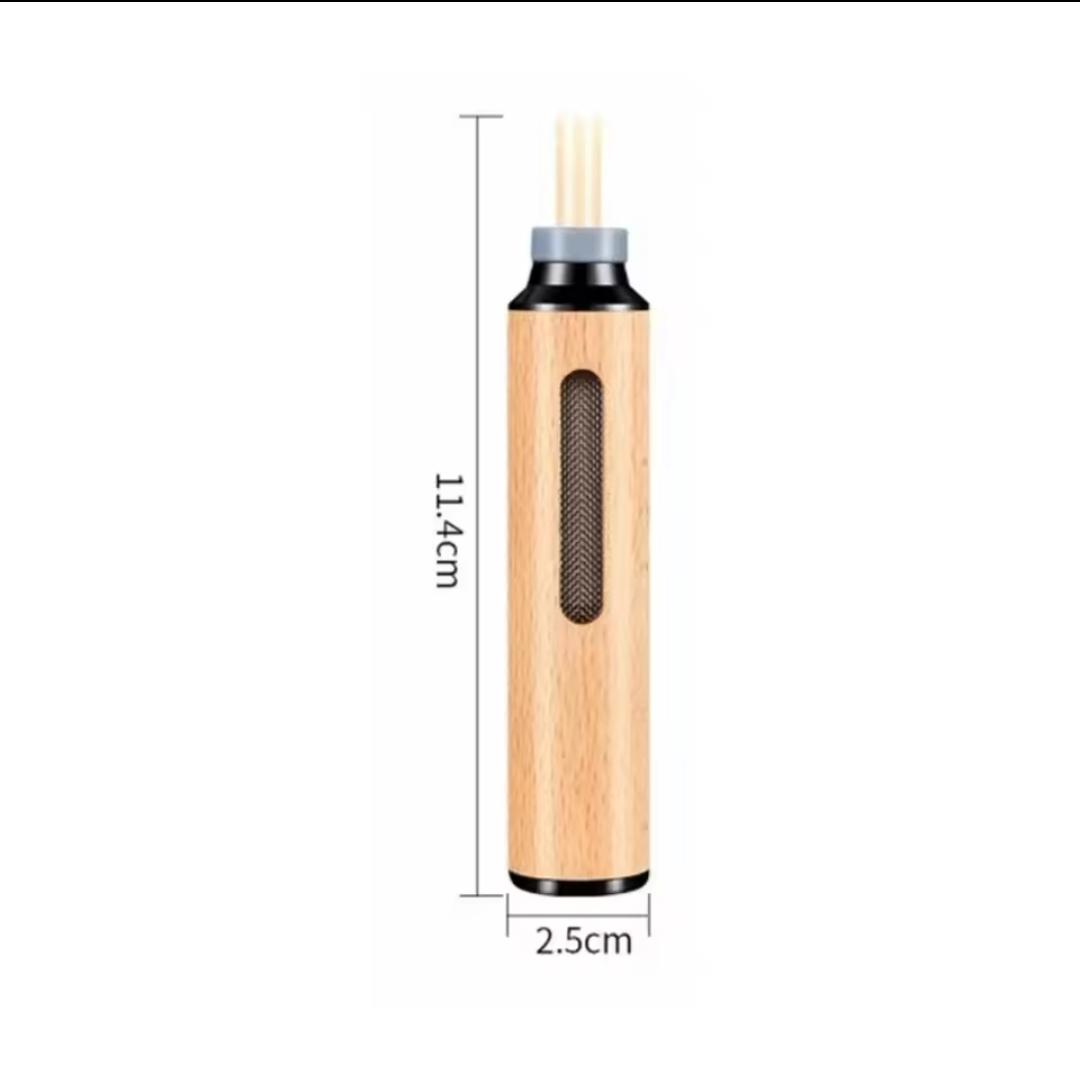 Portable Car Ashtray Tube - Mini Wood-Look Cigarette Holder