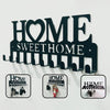 Home Sweet Home Key Holder - Wall Mounted Key Hanger with Hooks