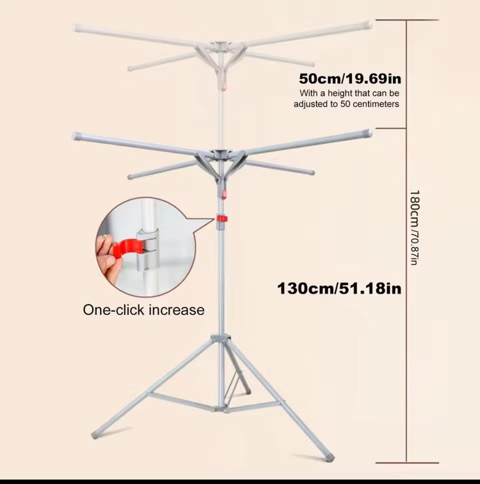 Standing Cloth Drying Rack - Foldable Tripod