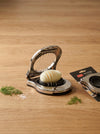 Premium Metal Egg Cutter and Slicer with Chrome Finish