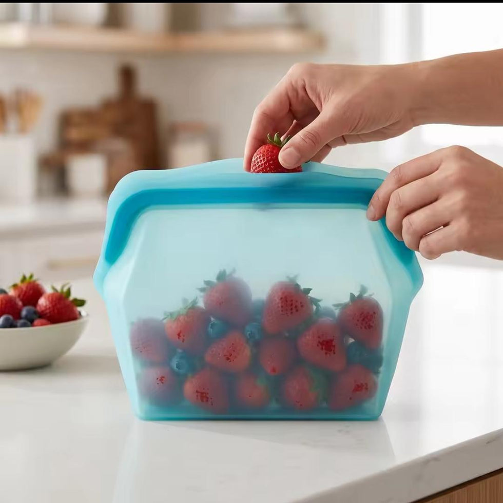Reusable Silicone Storage Bag - Leak-Proof Food Bag