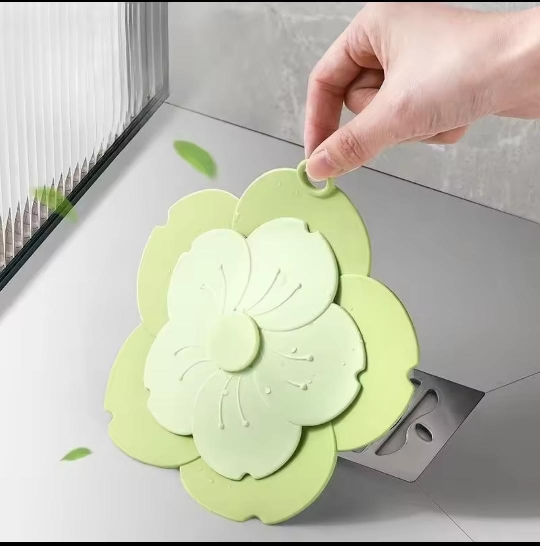 Flower Floor Drain Cover - Anti-Odour Deodorant Filter Pad 17.5 cm
