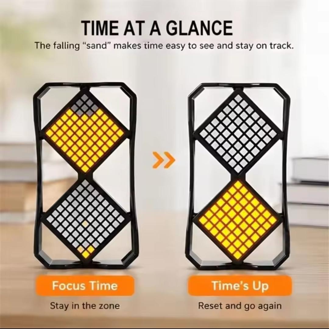 LED Electronic Hourglass Timer with Gravity Sensing- 30 Min